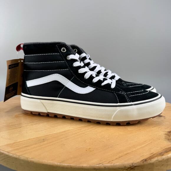 Vans Sk8-Hi MTE-1 Mens Size 10 Shoes Black White Sneaker Boots Insulated NEW - Picture 1 of 9